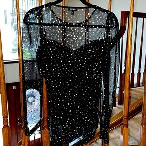 Express sheer/ shimmery going out top